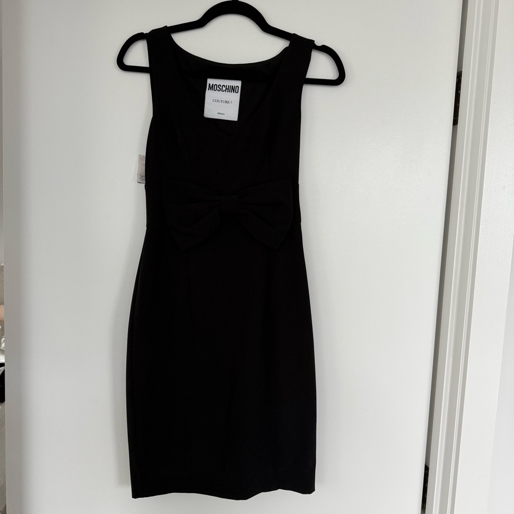 Moschino Bow Accent Mini Cocktail Dress